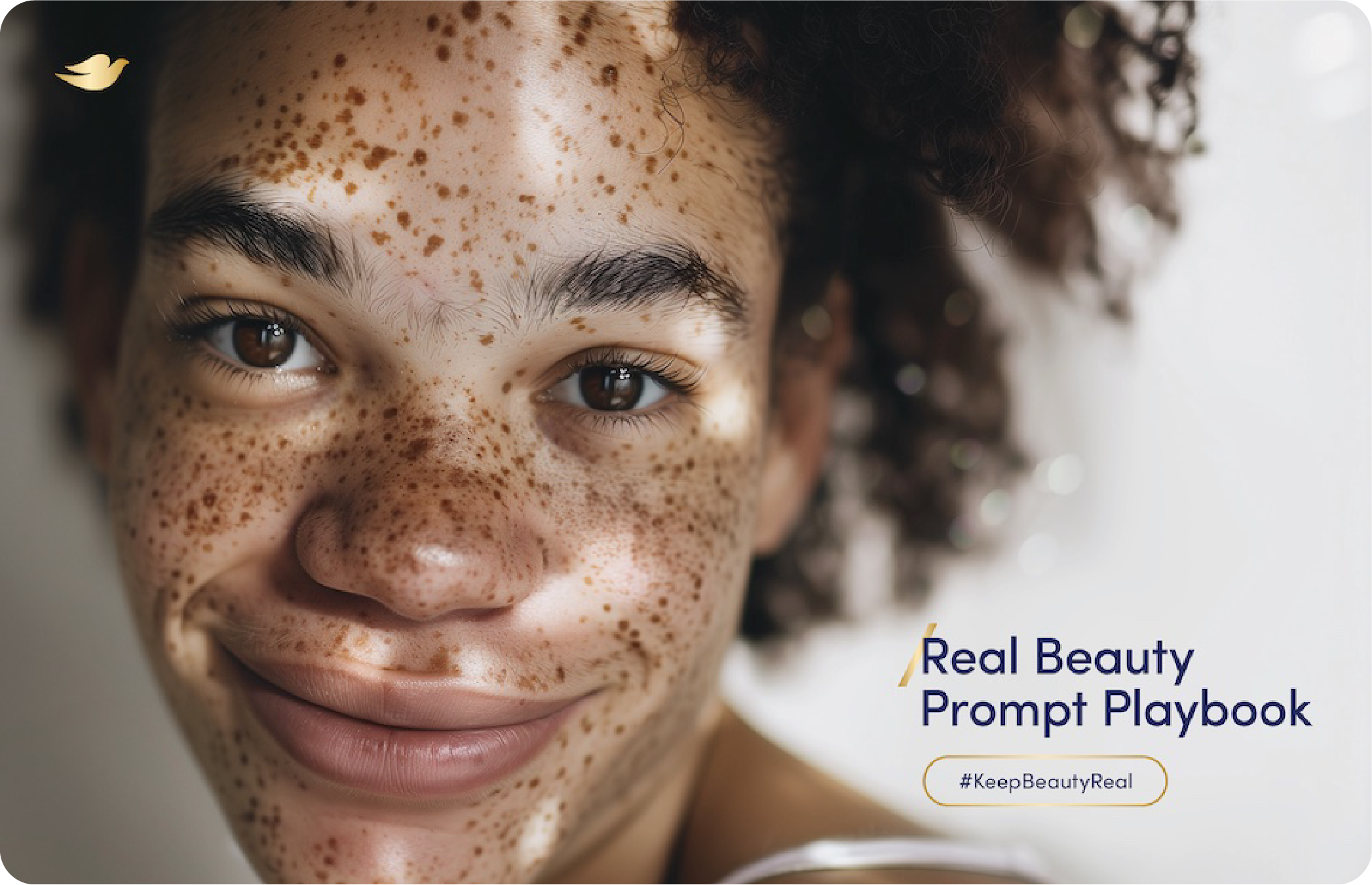 Close-up of a smiling face for Dove's #KeepBeautyReal initiative, an evolution of their iconic creative agency-led campaign.