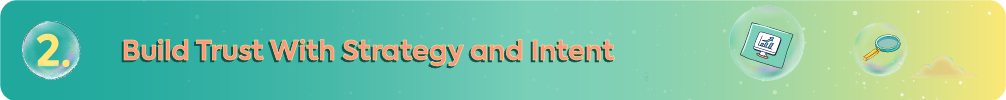 Teal and yellow gradient banner with the heading "2. Building a Creator-Led Template Ecosystem" featuring a purple document icon in a bubble, representing the collaborative network of independent designers that fueled brand growth.