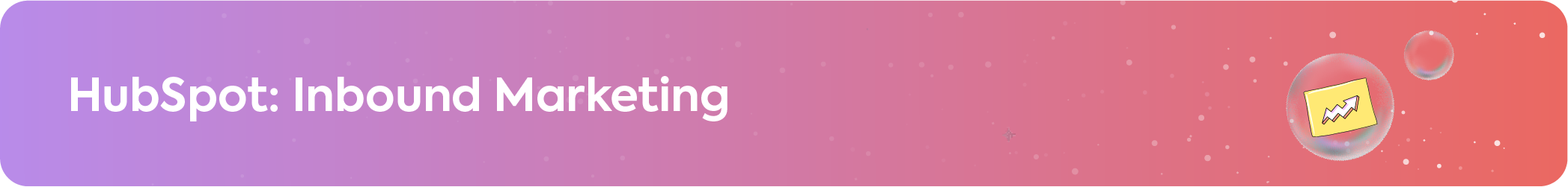 Case study banner titled HubSpot: Inbound Marketing with a yellow chart icon showing an upward growth trend.